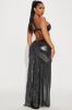 After Party Metallic Maxi Dress - Silver sold by Fashion Nova
