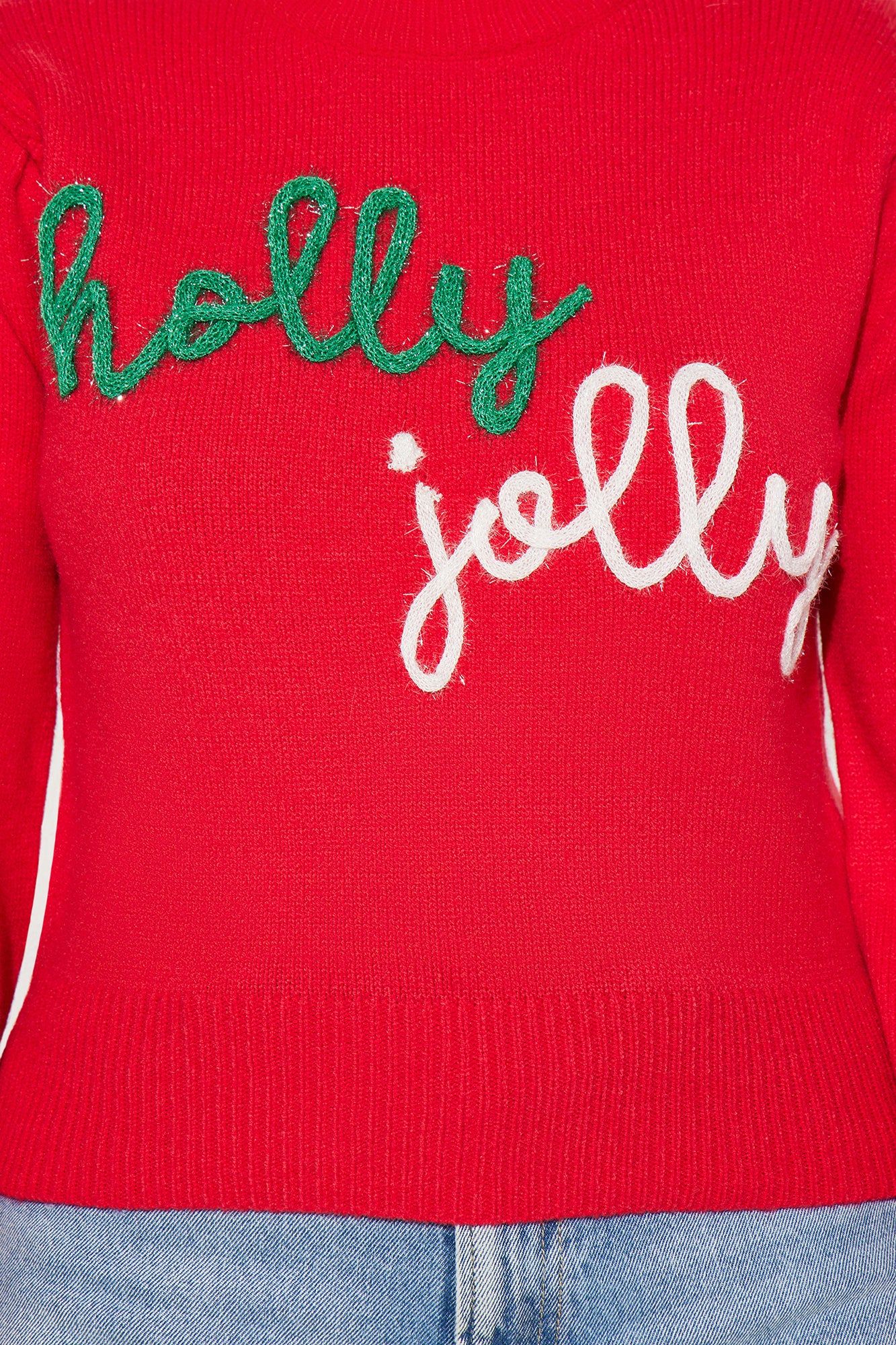 Holly Jolly Sweater - Red/combo sold by Fashion Nova product image thumbnail 3