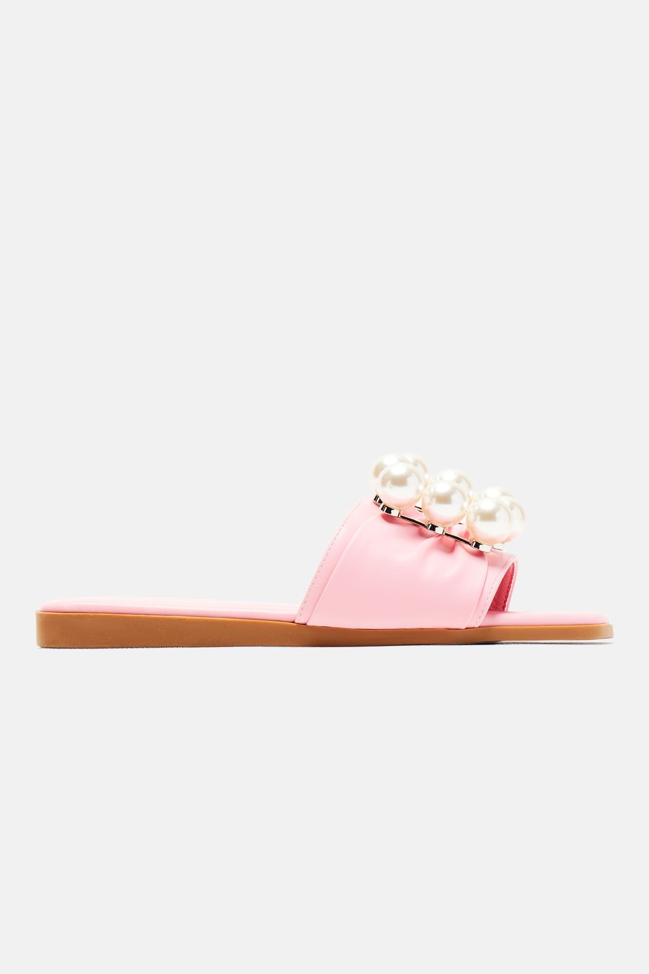 Pretty Pearls Flat Sandals - Pink sold by Fashion Nova product image thumbnail 5