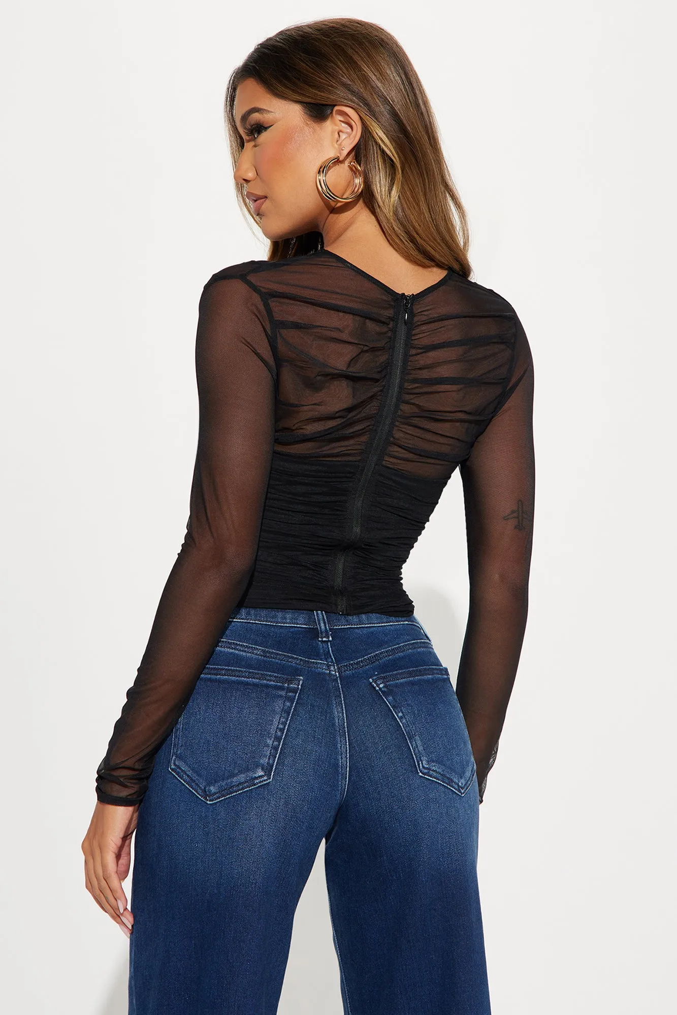 Expensive Taste Mesh Top - Black sold by Fashion Nova product image thumbnail 3
