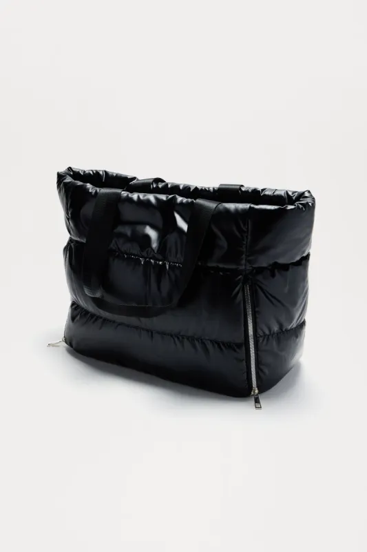 Everything And More Plush Tote Bag - Black sold by Fashion Nova