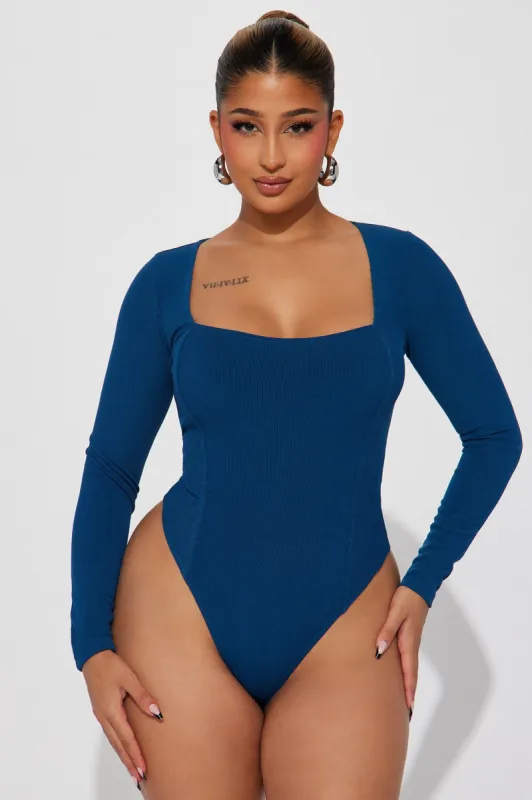 Judy Ribbed Bodysuit - Teal sold by Fashion Nova