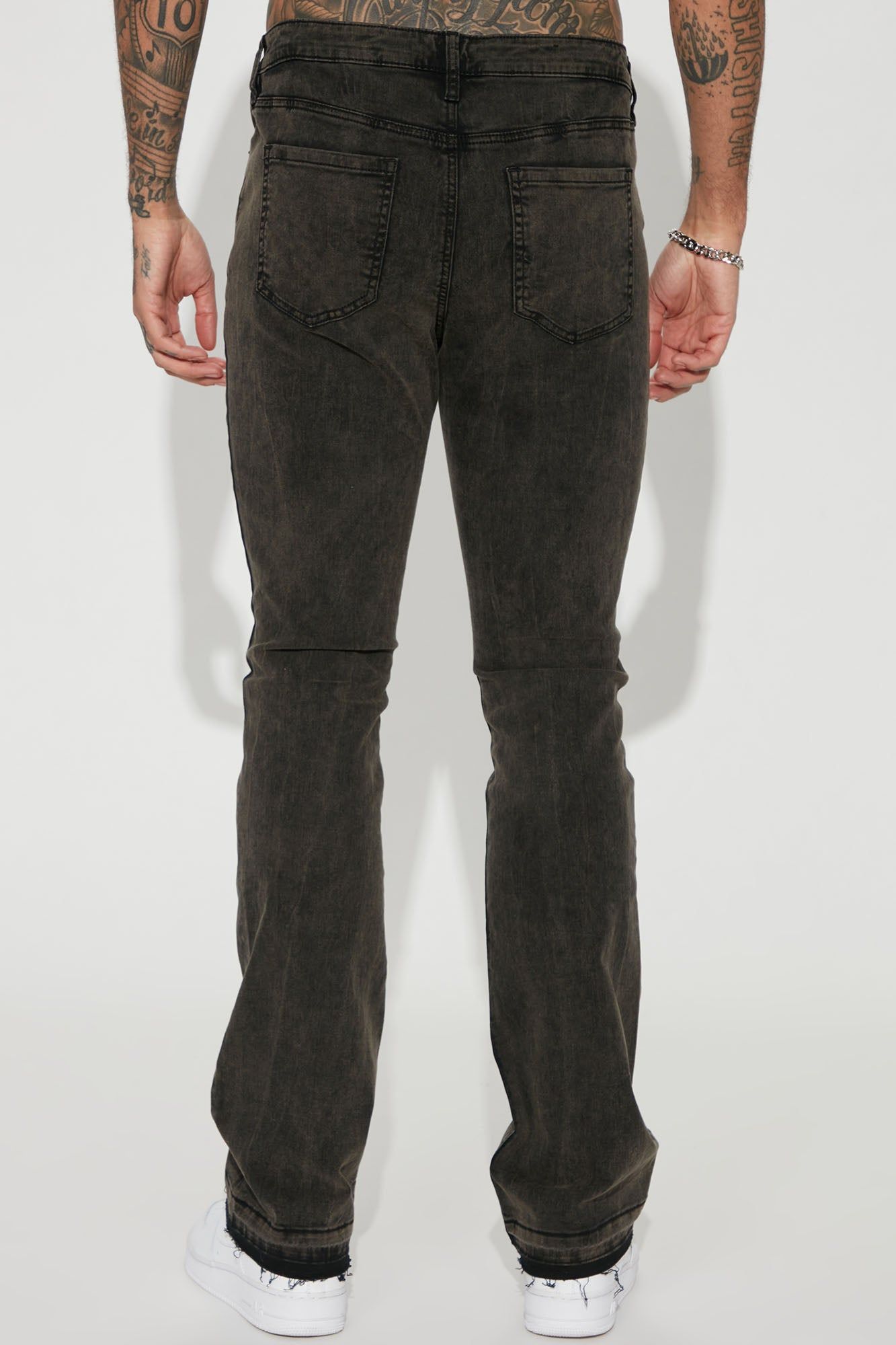 Lovin The Style Stacked Skinny Flare Jeans - Black Wash sold by Fashion Nova product image thumbnail 5