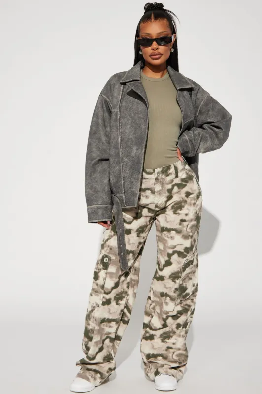 Journey Corduroy Cargo Pant - Cream/combo sold by Fashion Nova