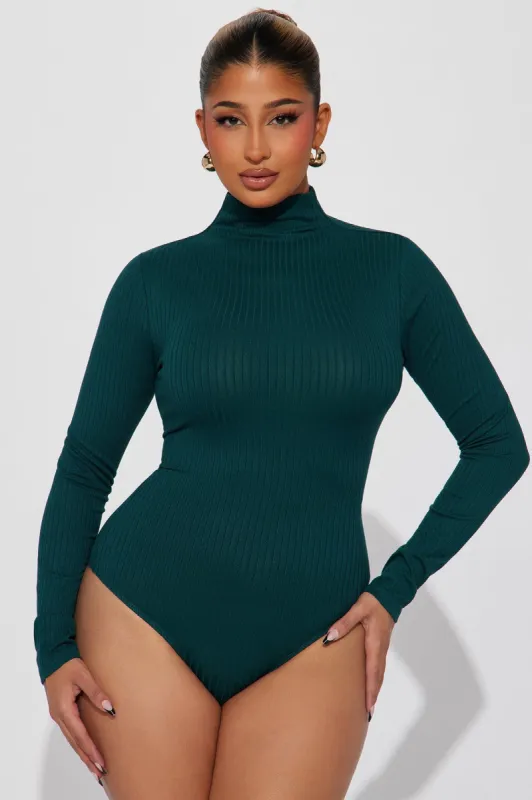 Nadia Ribbed Bodysuit - Teal sold by Fashion Nova
