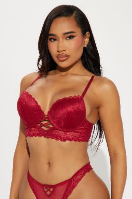 Won't Forget Me Lace Longline Bra - Red sold by Fashion Nova