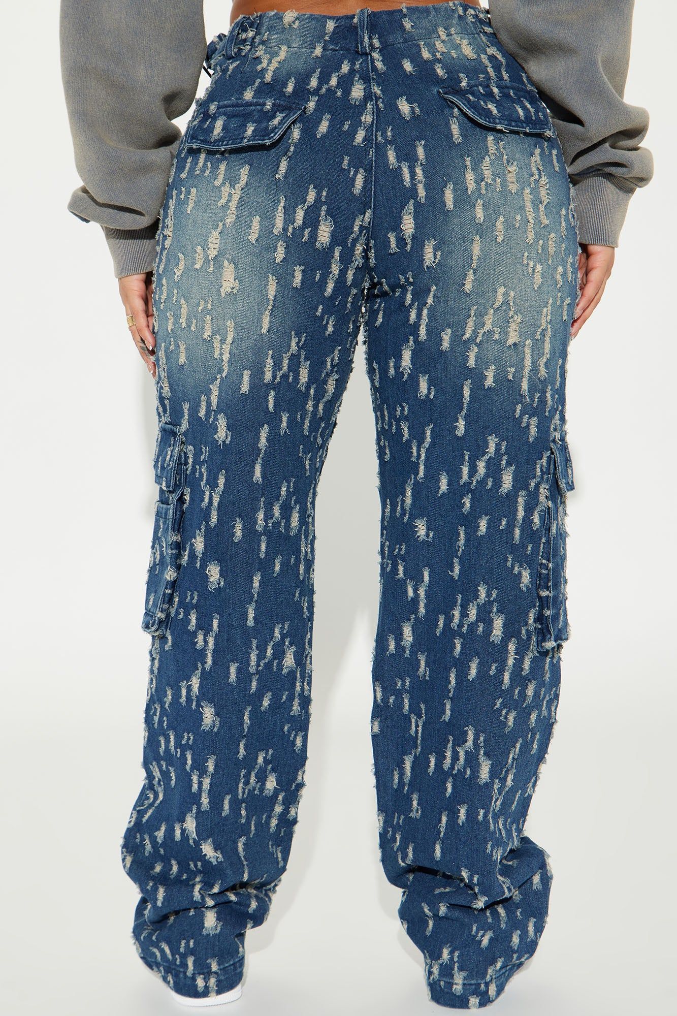 It Takes Two Tinted Cargo Jeans - Dark Wash sold by Fashion Nova product image thumbnail 5