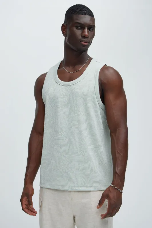 Mika Textured Tank - Sage sold by Fashion Nova
