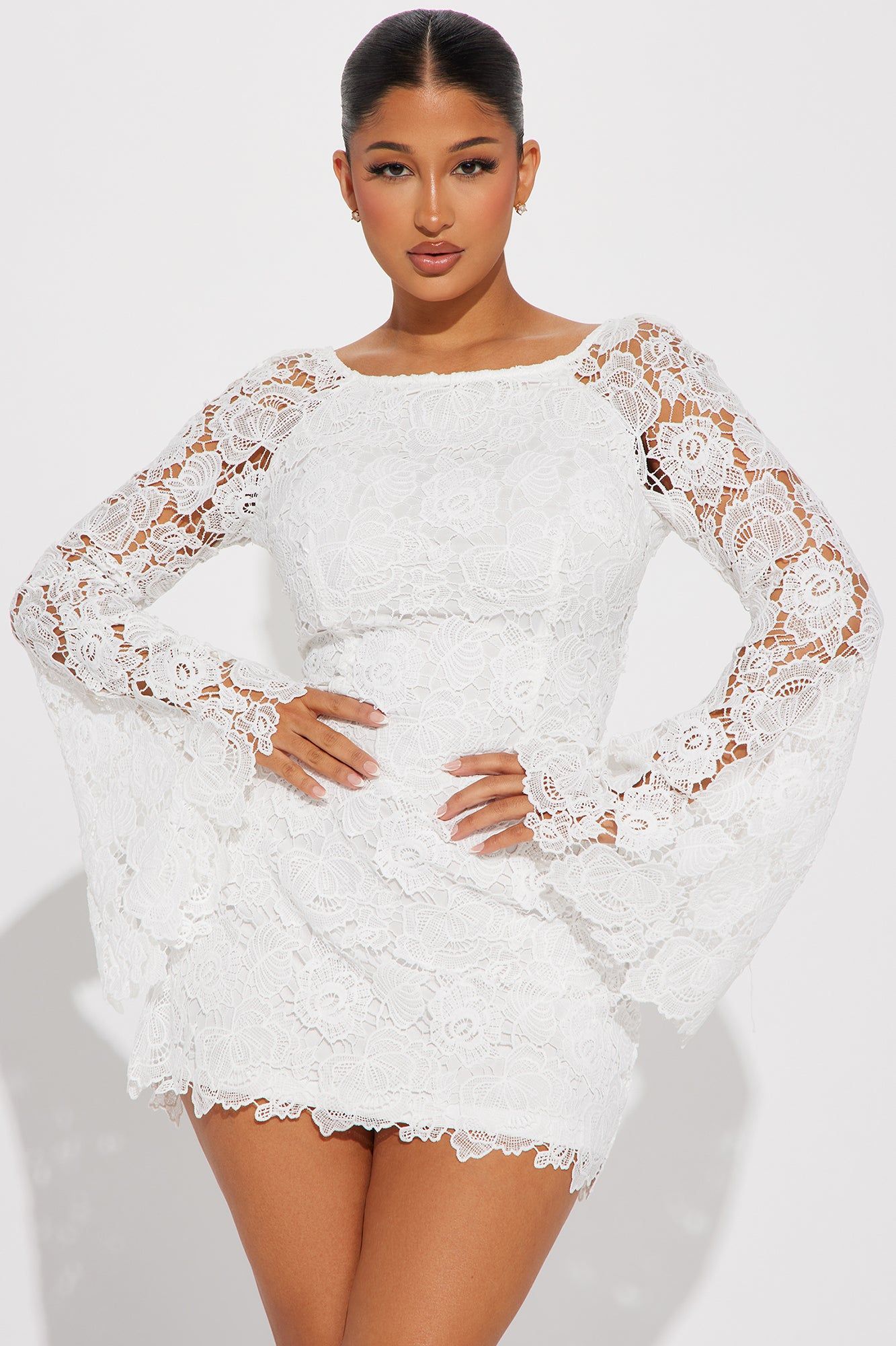 Krista Lace Mini Dress - White sold by Fashion Nova product image thumbnail 2