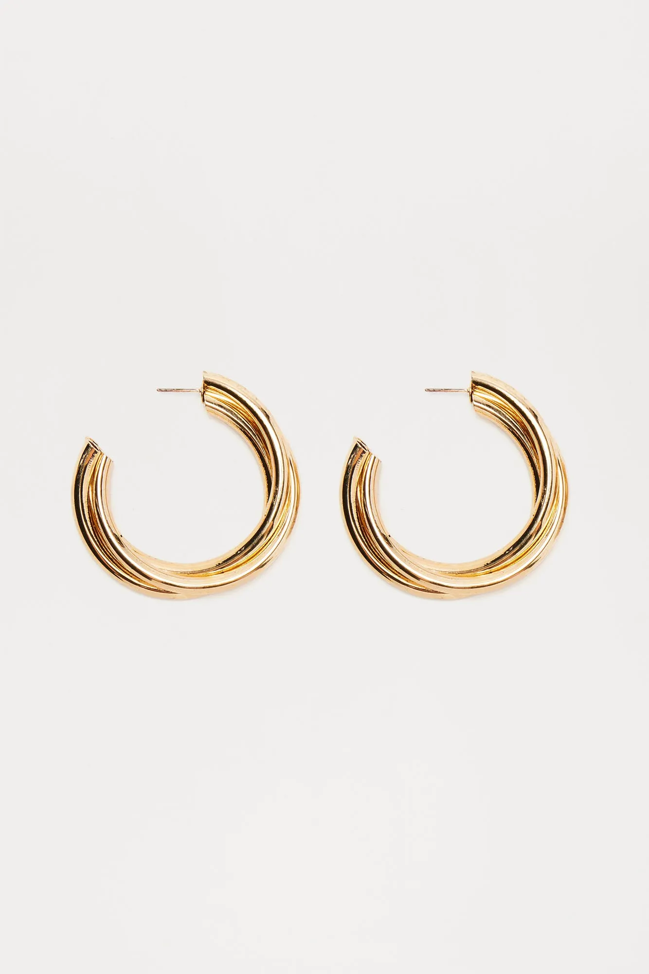 Intertwist Hoop Earrings - Gold sold by Fashion Nova product image thumbnail 3