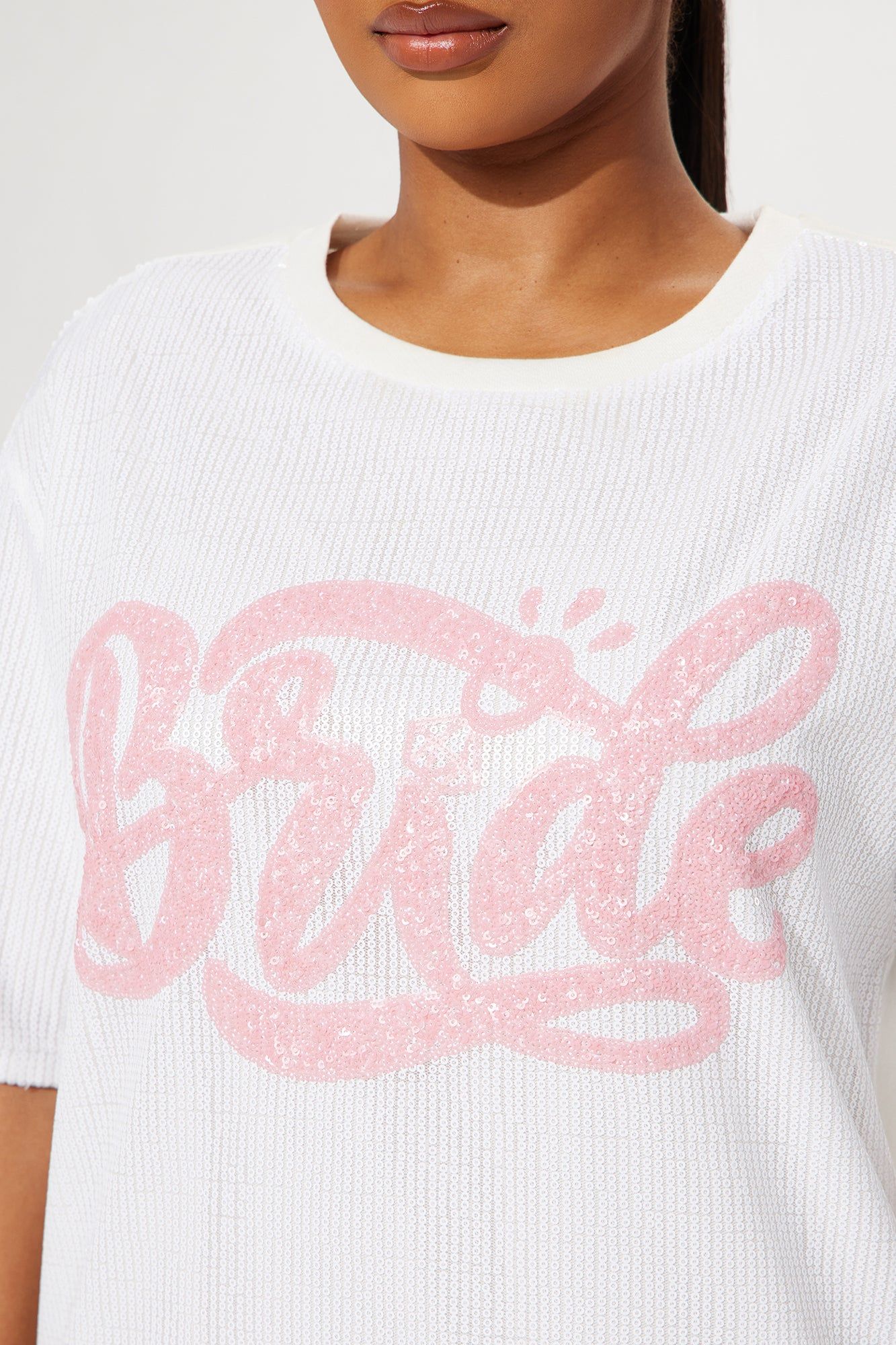 Bride Sequin Mini Dress - Pink/combo sold by Fashion Nova product image thumbnail 3