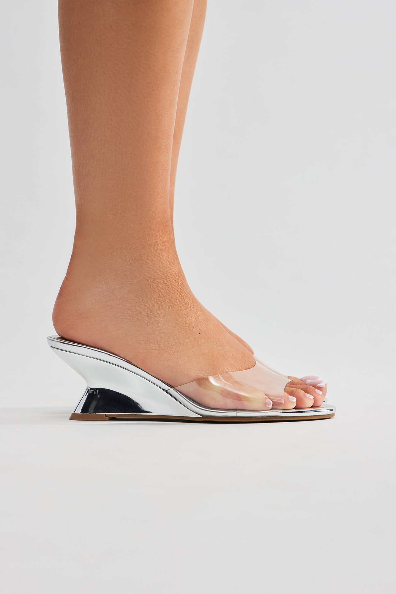 Baddie On The Go Wedges - Silver sold by Fashion Nova product image thumbnail 5