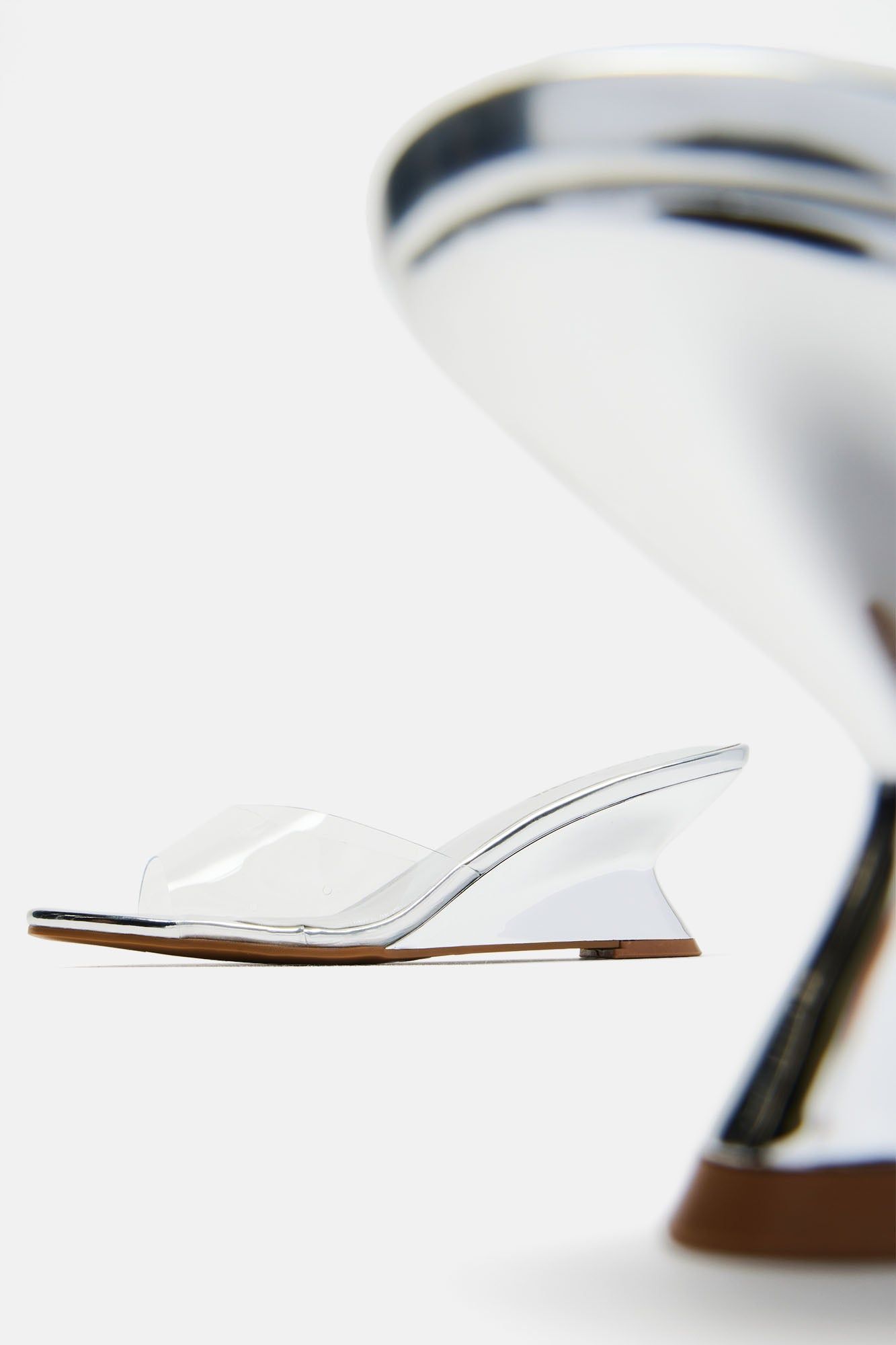 Baddie On The Go Wedges - Silver sold by Fashion Nova product image thumbnail 4