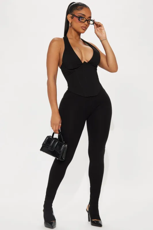 Take It From Me Stirrup Legging - Black sold by Fashion Nova