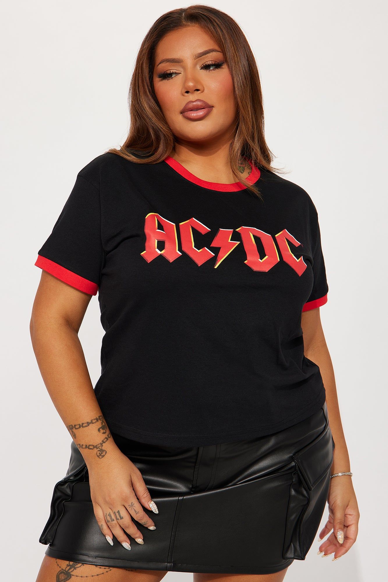 ACDC Rocker Ringer Tee - Black/Red sold by Fashion Nova product image thumbnail 5