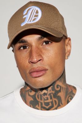 Detroit Snapback Hat - Tan sold by Fashion Nova