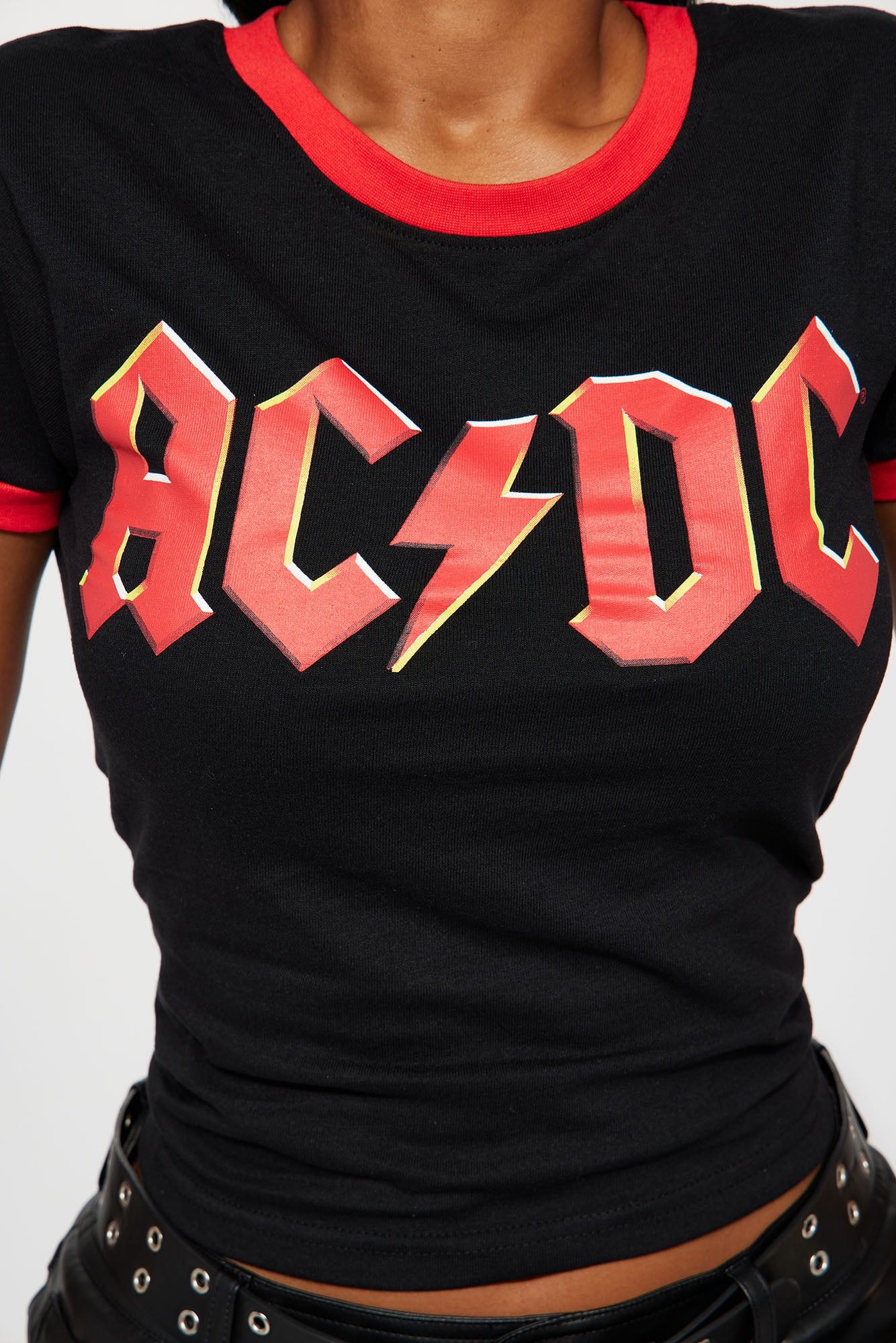 ACDC Rocker Ringer Tee - Black/Red sold by Fashion Nova product image thumbnail 3