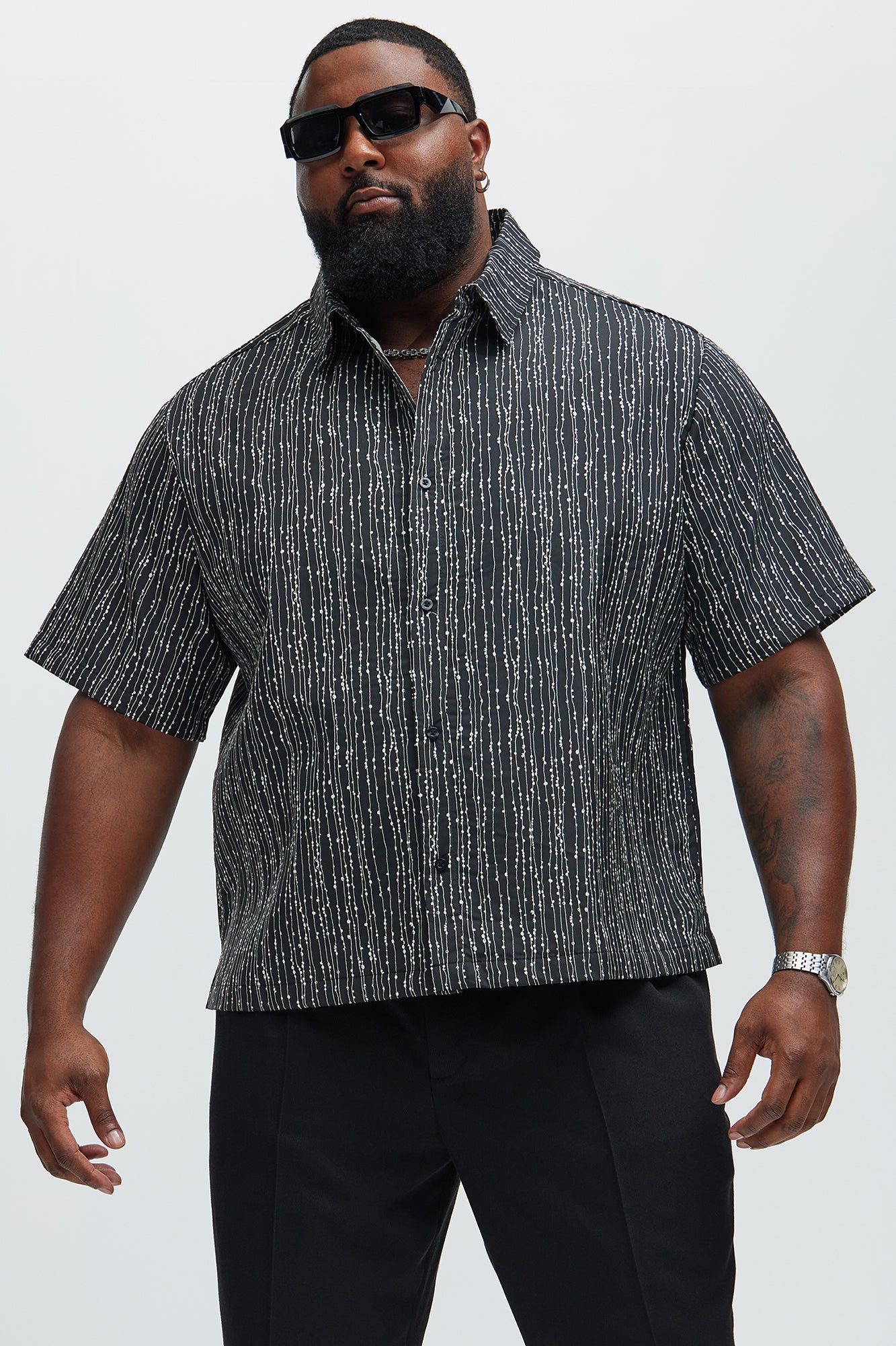 Dunlap Jacquard Shirt - Black sold by Fashion Nova product image thumbnail 4