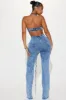 Trips To Nashville Denim Jumpsuit - Medium Wash sold by Fashion Nova