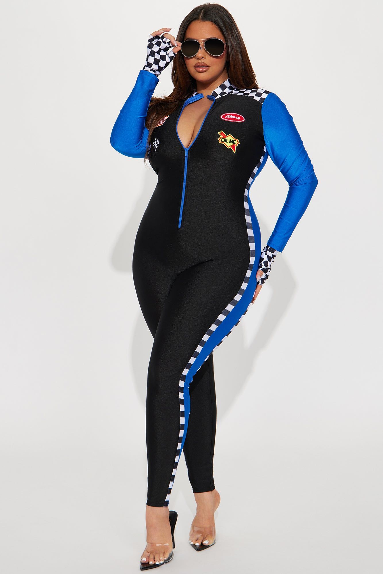 Burning Rubber 3 Piece Costume Set - Black/Blue sold by Fashion Nova product image thumbnail 5