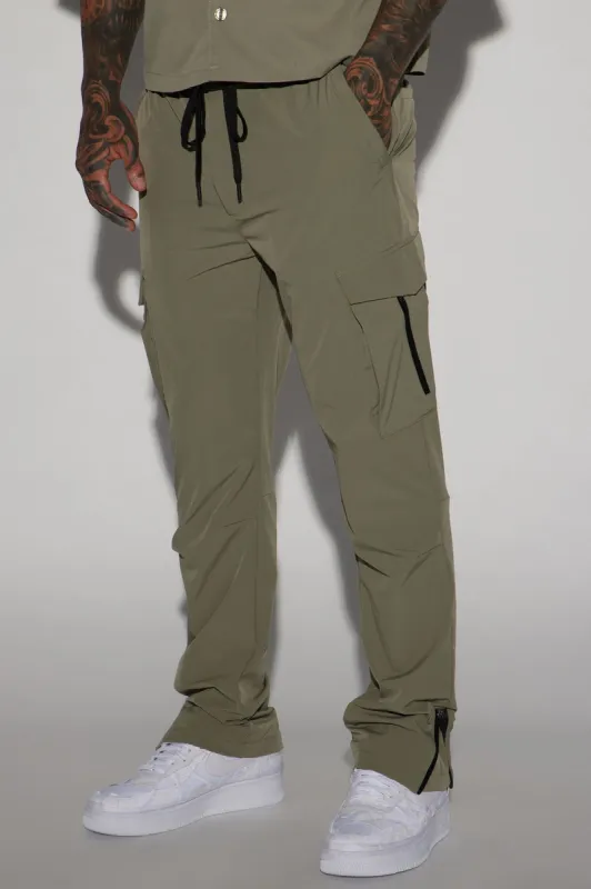 Use Me Nylon Tech Cargo Pants - Olive sold by Fashion Nova