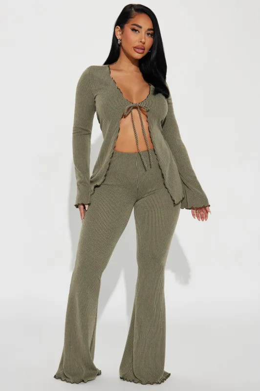 Missing Me Pant Set - Olive sold by Fashion Nova