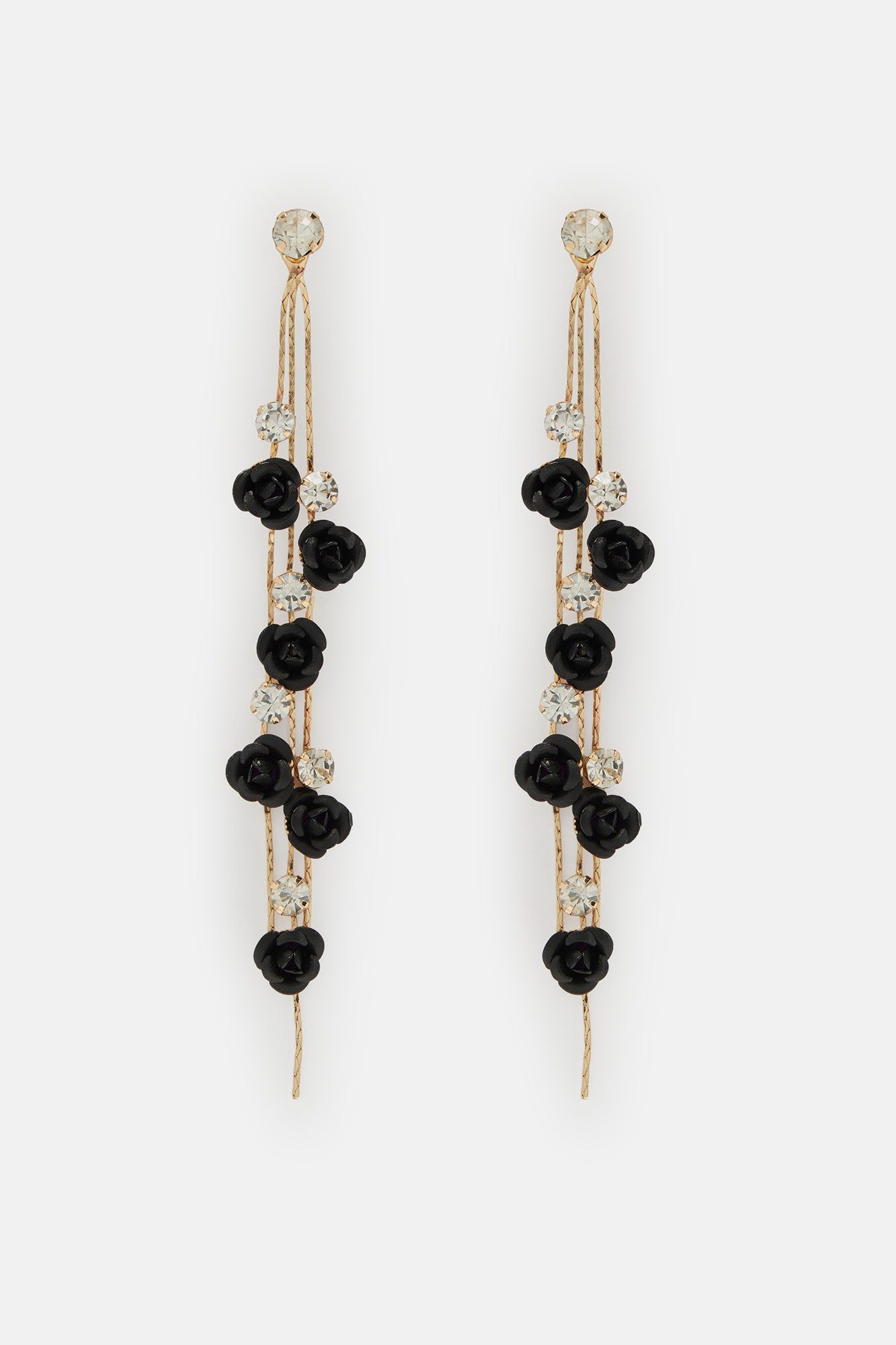 Roses And Kisses Earrings - Gold/Black sold by Fashion Nova product image thumbnail 3
