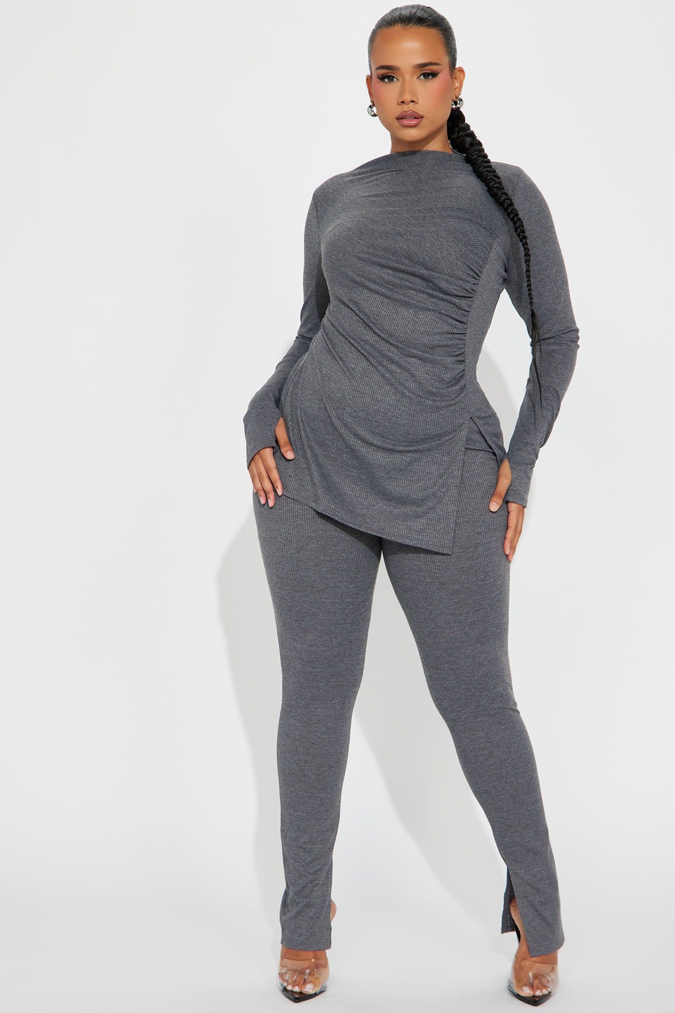 Miranda Legging Set - Charcoal sold by Fashion Nova product image thumbnail 4