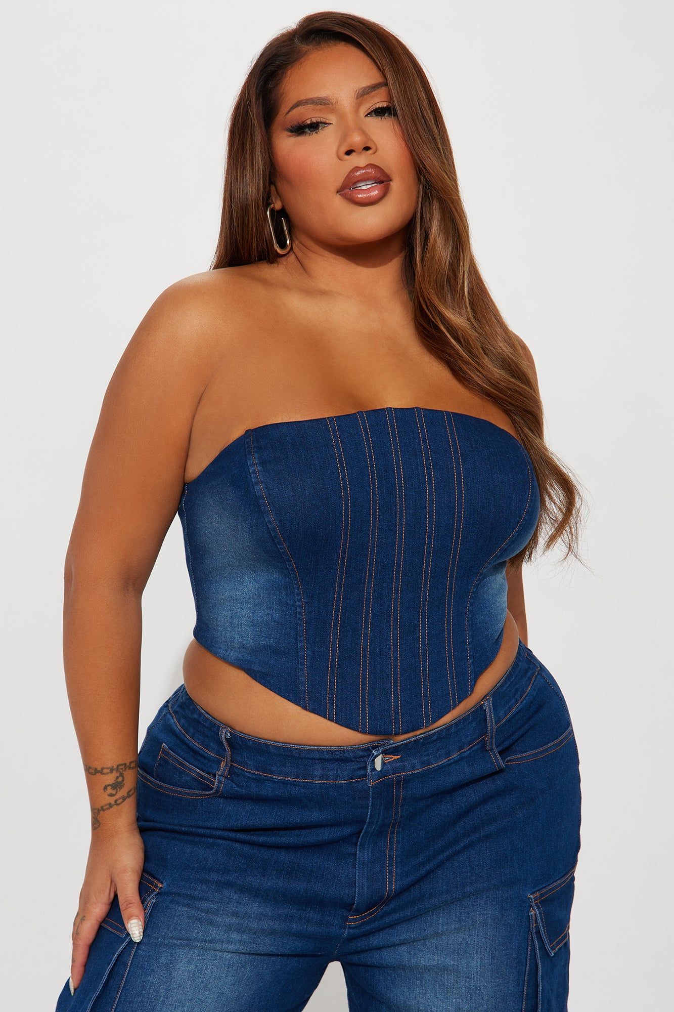 Estefania Denim Cargo Pant Set - Dark Wash sold by Fashion Nova product image thumbnail 5