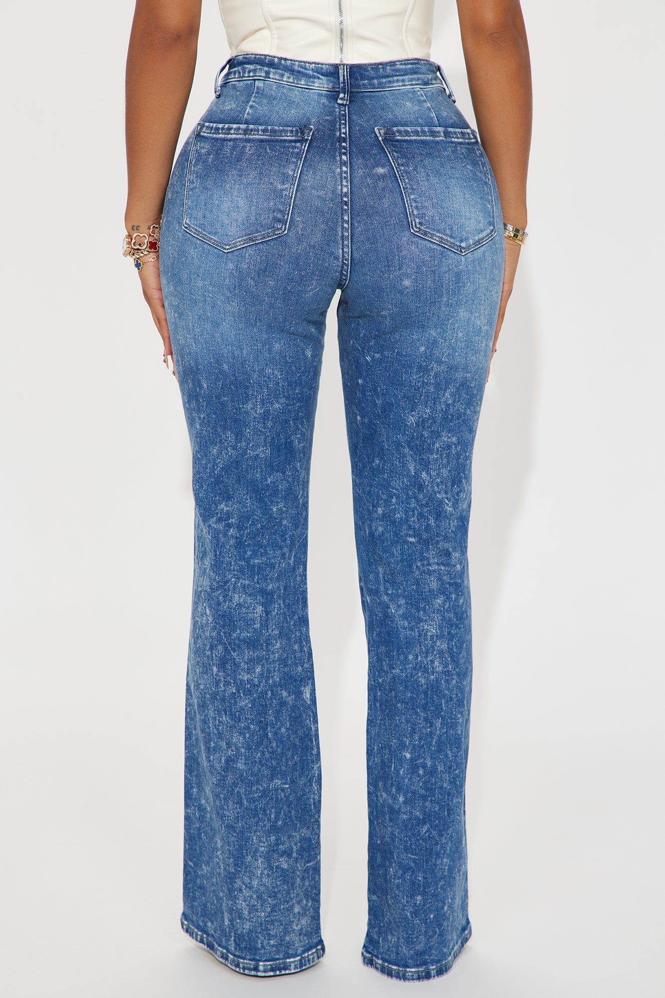 Making Good Points Stretch Flare Jeans - Medium Wash sold by Fashion Nova product image thumbnail 3