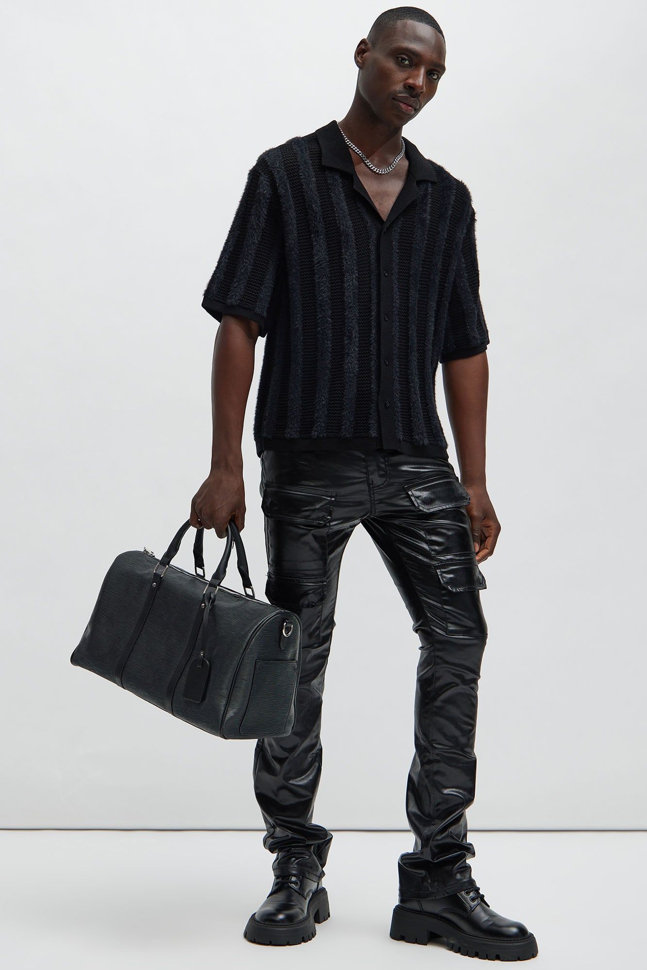 Eldon Fur Textured Shirt - Black sold by Fashion Nova product image thumbnail 2