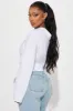 Keepin' Cool Asymmetrical Shirt - White sold by Fashion Nova