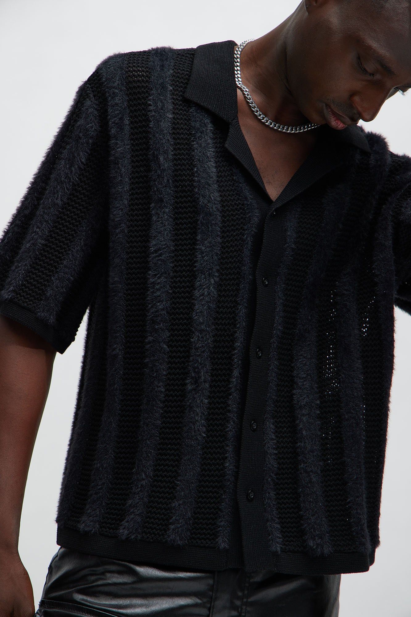 Eldon Fur Textured Shirt - Black sold by Fashion Nova product image thumbnail 3