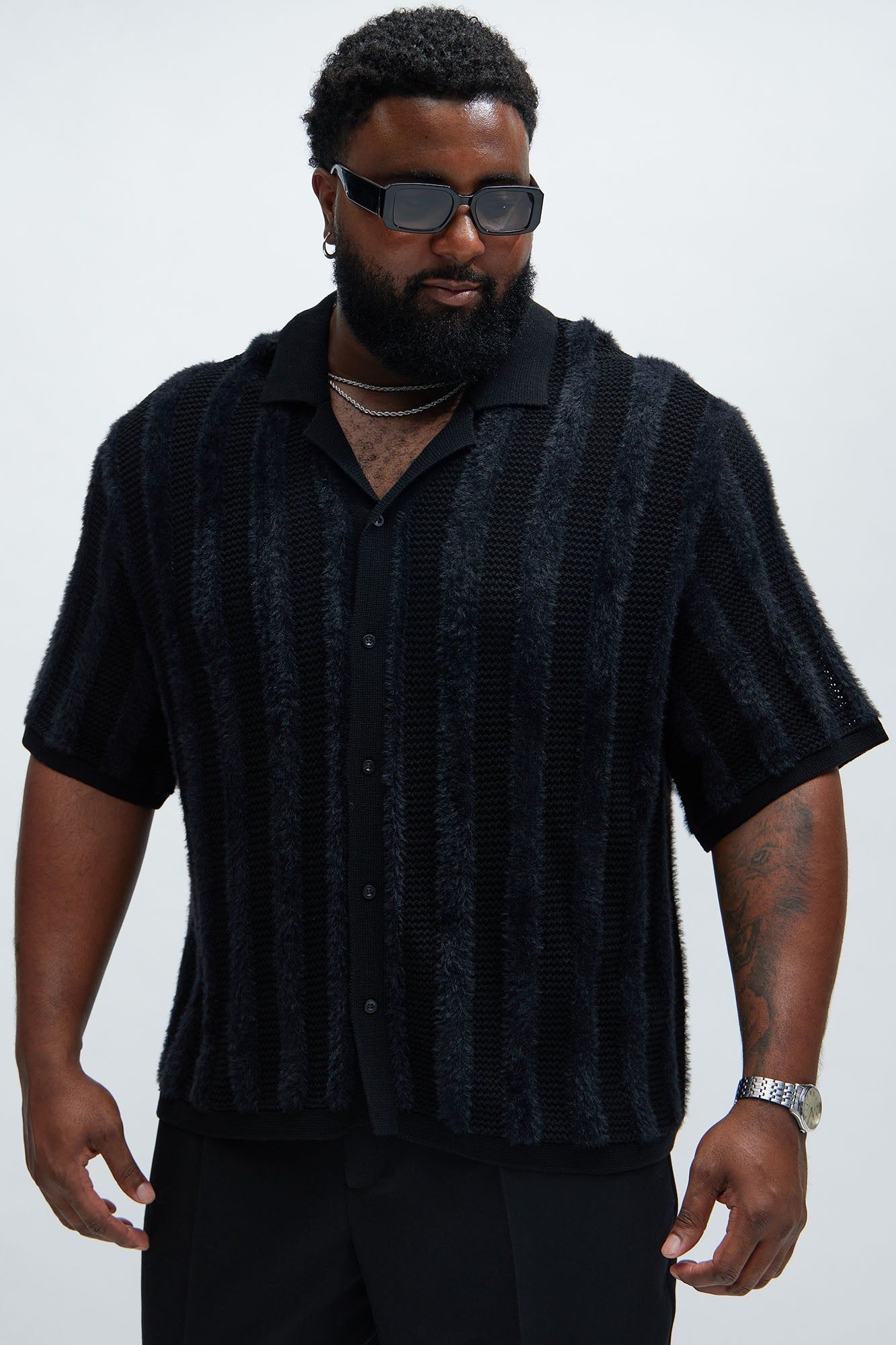 Eldon Fur Textured Shirt - Black sold by Fashion Nova product image thumbnail 5