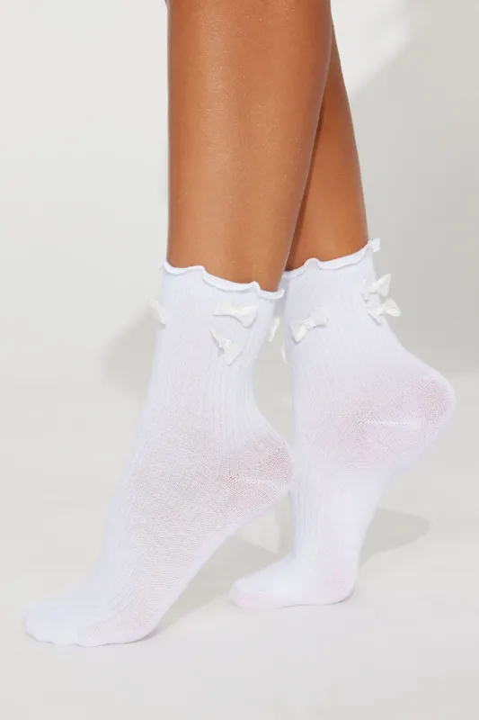 Not Your Sweetie Socks - White sold by Fashion Nova