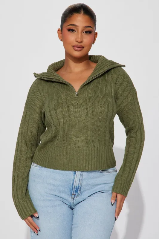 Isabelle Sweater - Olive sold by Fashion Nova