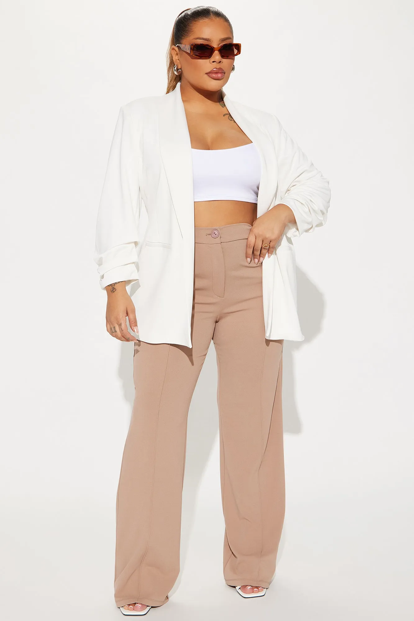 The Harlow Blazer - White sold by Fashion Nova product image thumbnail 5