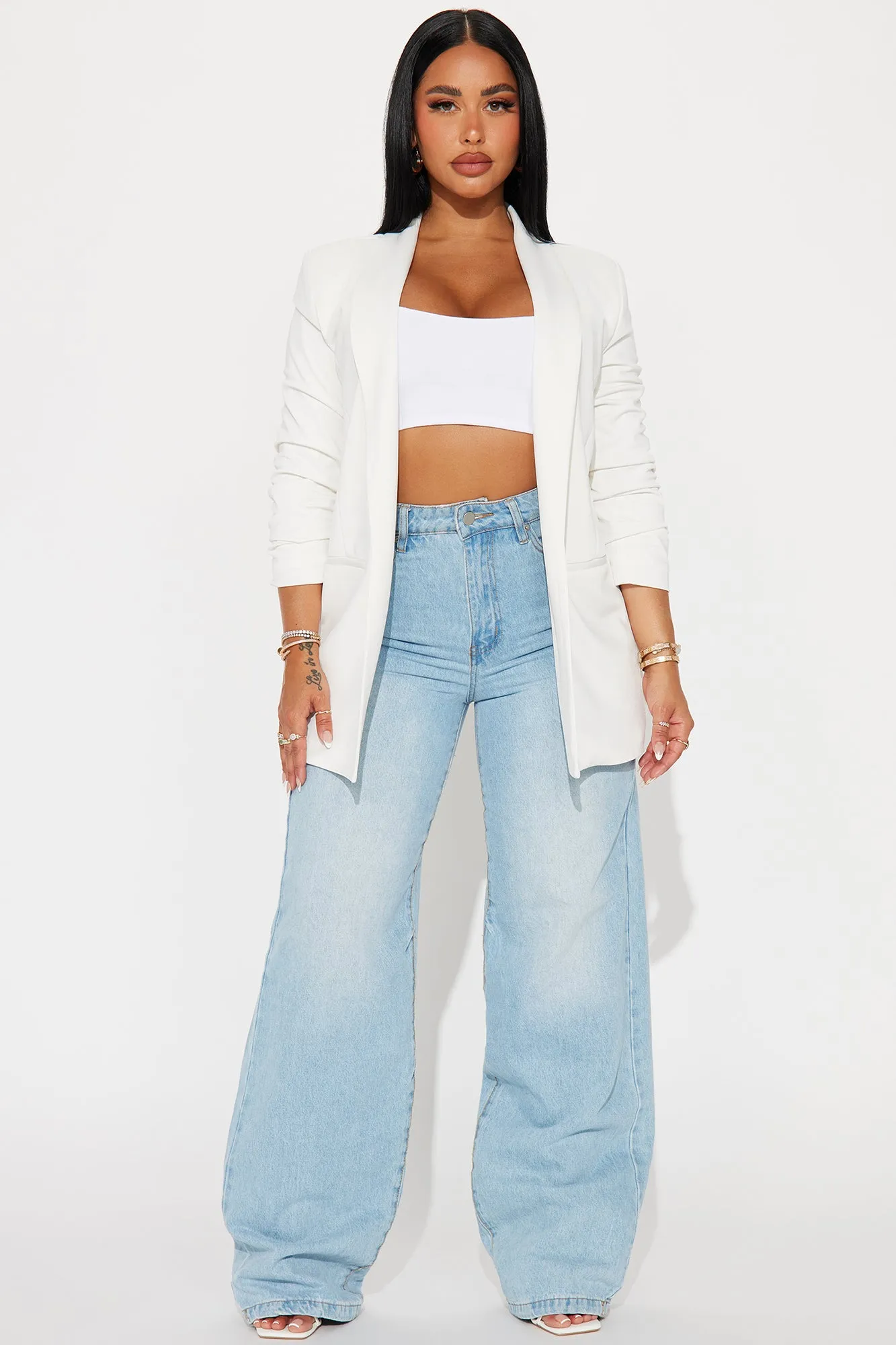 The Harlow Blazer - White sold by Fashion Nova product image thumbnail 2