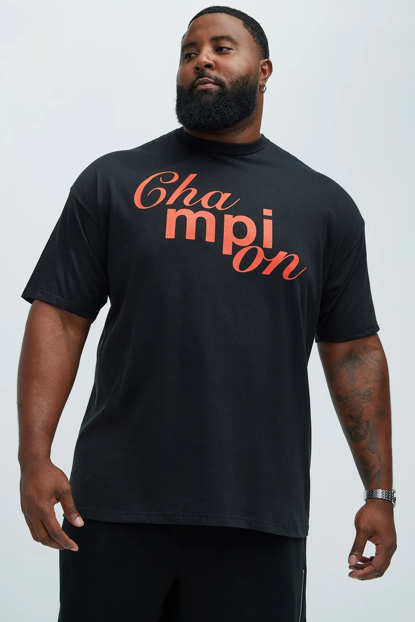 Champion Short Sleeve Tee - Black sold by Fashion Nova product image thumbnail 4