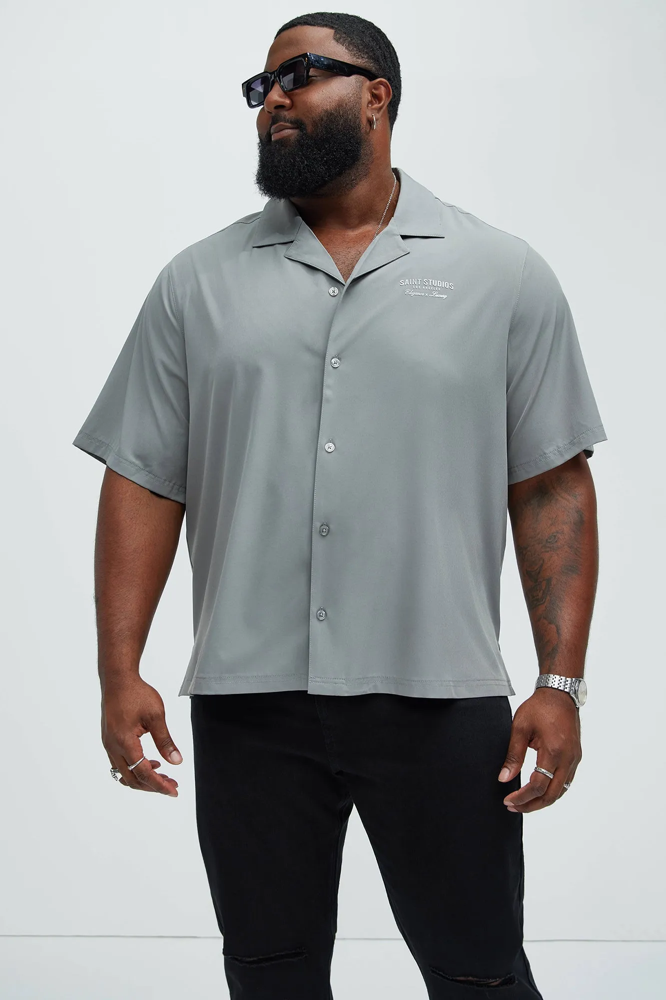 Saints Graphic Shirt - Grey sold by Fashion Nova product image thumbnail 5