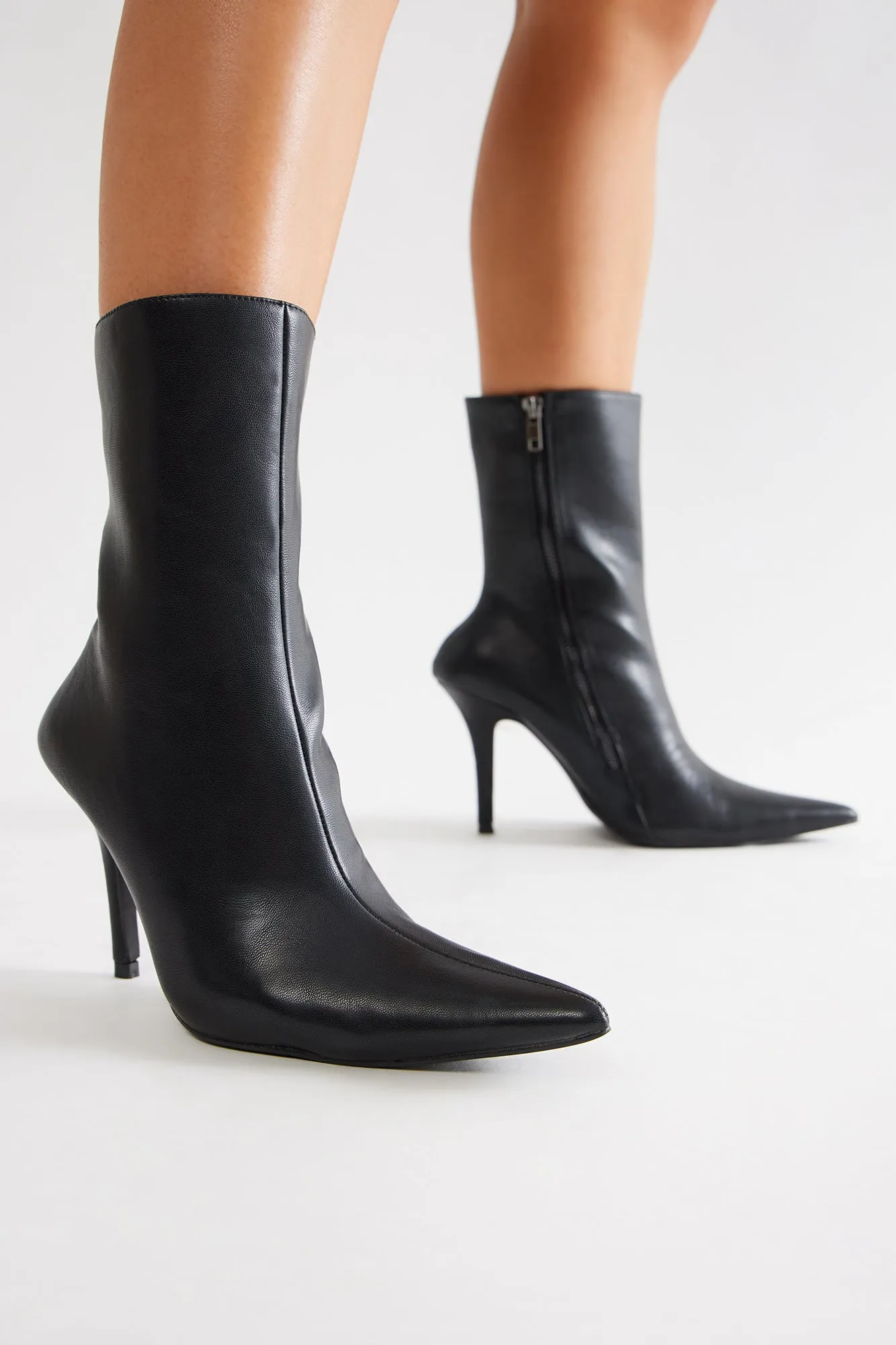 Angelina Heeled Booties - Black sold by Fashion Nova product image thumbnail 4