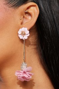 Time To Blossom Earrings - Pink sold by Fashion Nova