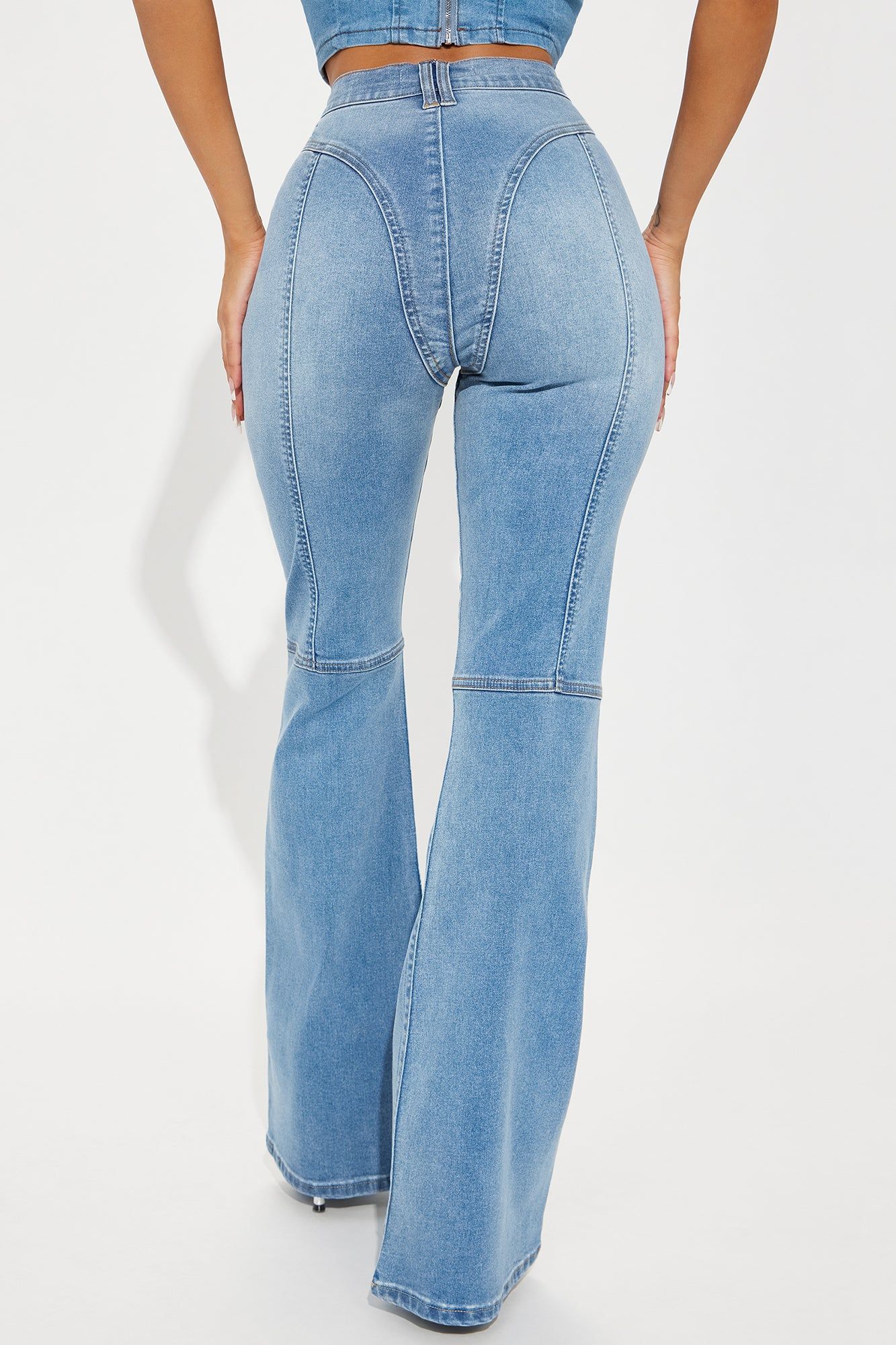 Hot Head Seamed Flare Jeans - Medium Wash sold by Fashion Nova product image thumbnail 3