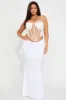 Audrey Mesh Cut Out Corset Top - White sold by Fashion Nova