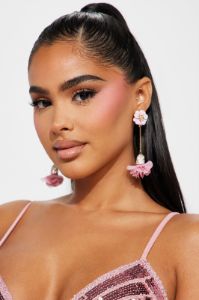 Time To Blossom Earrings - Pink sold by Fashion Nova