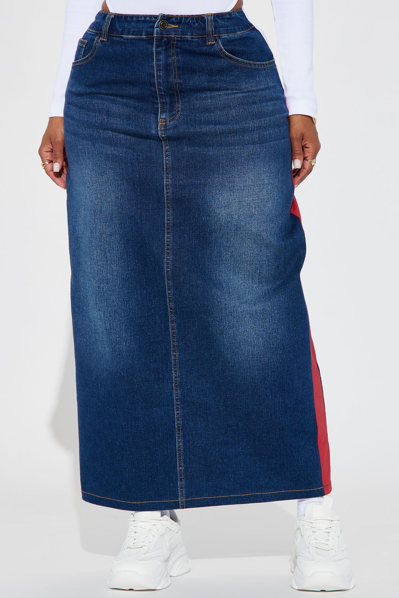 Sport Mode Denim Maxi Skirt - Dark Wash sold by Fashion Nova product image thumbnail 2