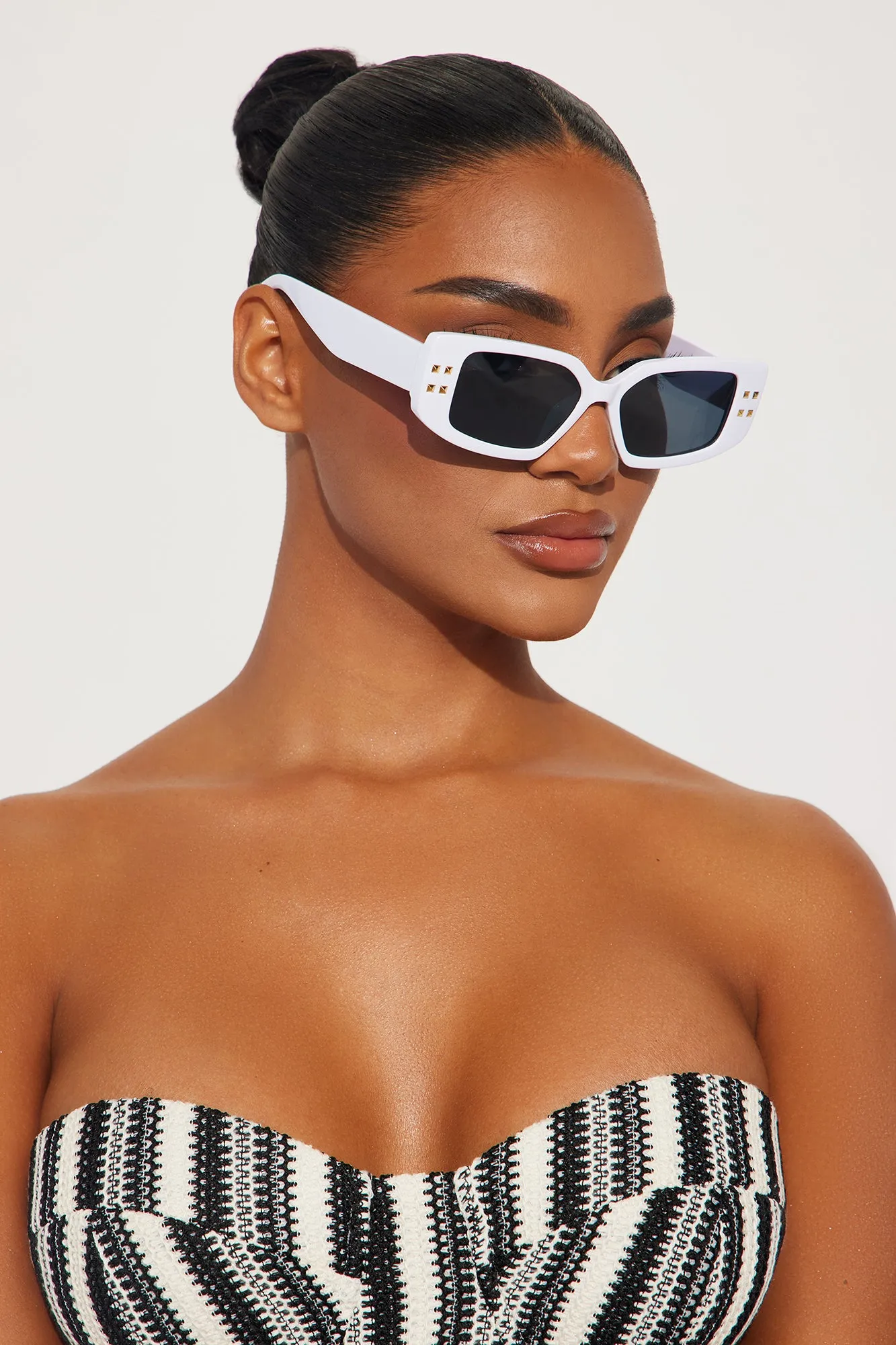 Rockstar Daughter Sunglasses - White sold by Fashion Nova
