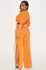 Breezy Nights Linen Swim 2 Piece Cover Up - Orange sold by Fashion Nova
