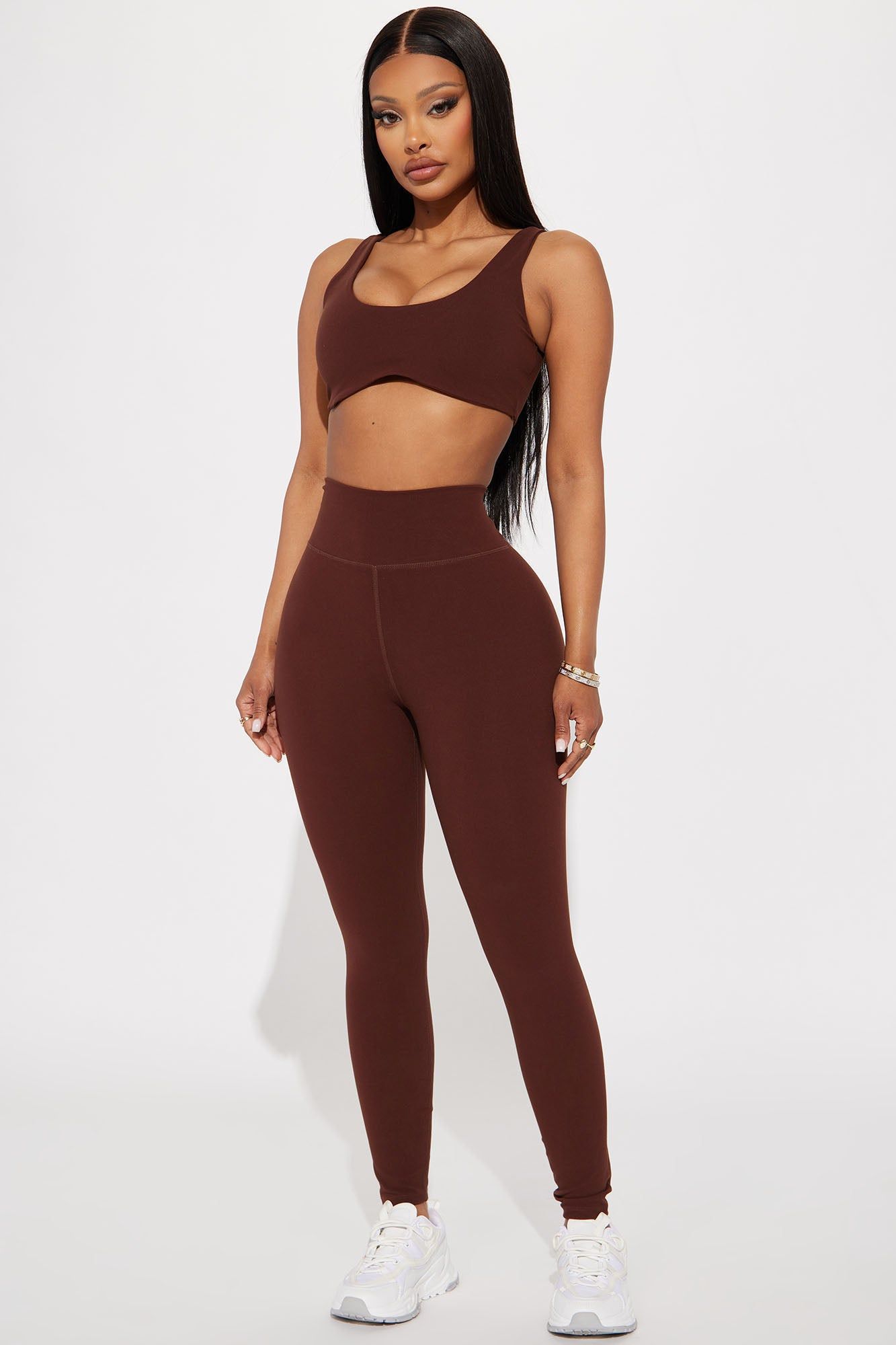 Soft Life Active Leggings - Brown sold by Fashion Nova