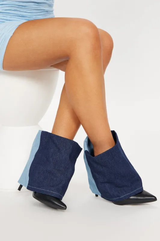 Keep It Smooth Heeled Booties - Denim sold by Fashion Nova